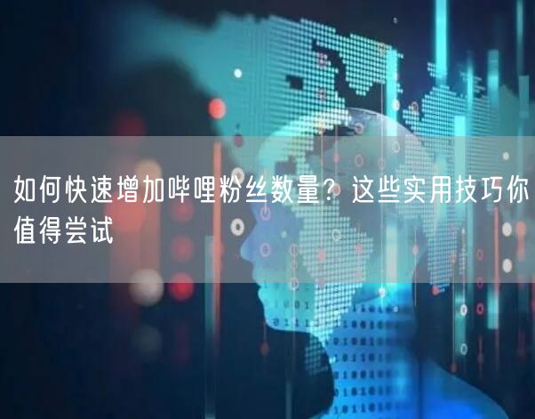 如何快速增加哔哩粉丝数量？这些实用技巧你值得尝试