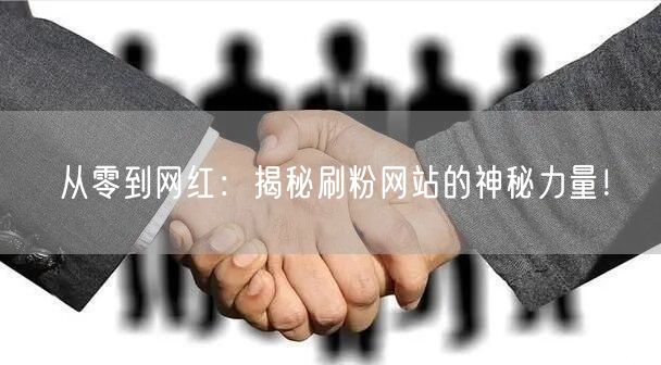 从零到网红：揭秘刷粉网站的神秘力量！