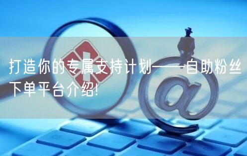 打造你的专属支持计划——自助粉丝下单平台介绍!