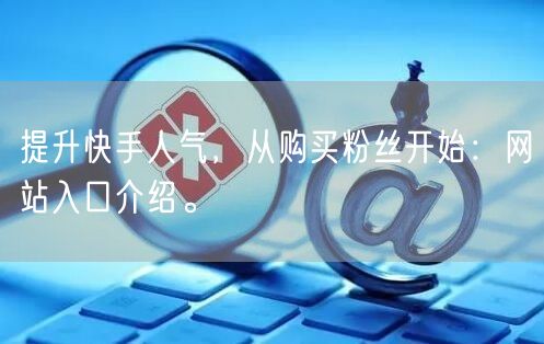 提升快手人气，从购买粉丝开始：网站入口介绍。