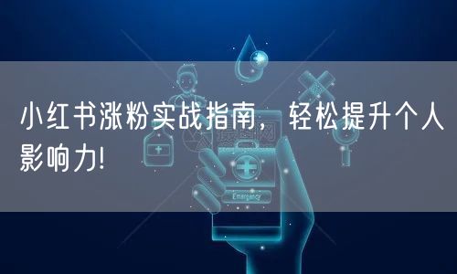 小红书涨粉实战指南，轻松提升个人影响力!