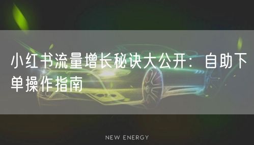 小红书流量增长秘诀大公开：自助下单操作指南