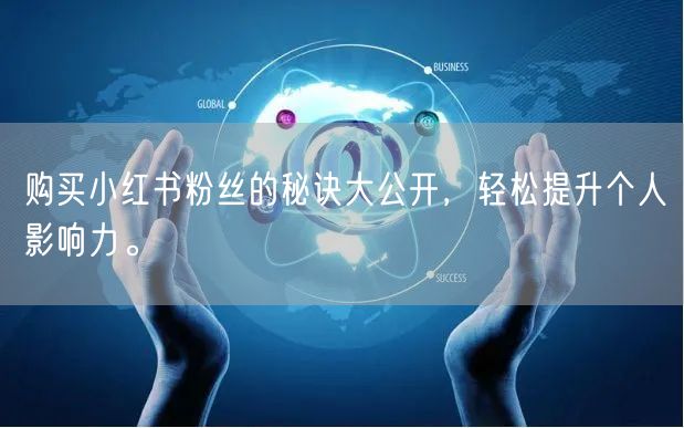 购买小红书粉丝的秘诀大公开，轻松提升个人影响力。