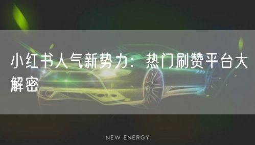 小红书人气新势力：热门刷赞平台大解密