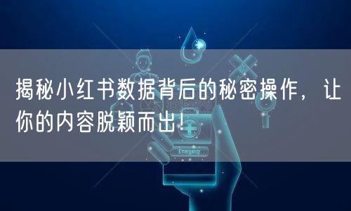 揭秘小红书数据背后的秘密操作，让你的内容脱颖而出！