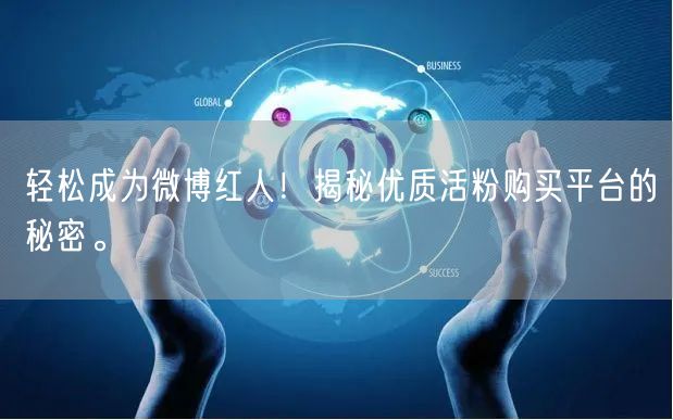 轻松成为微博红人！揭秘优质活粉购买平台的