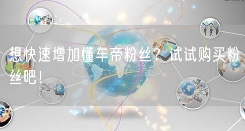 想快速增加懂车帝粉丝？试试购买粉丝吧！