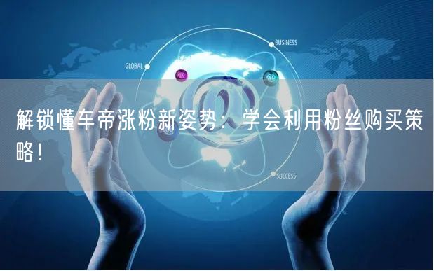 解锁懂车帝涨粉新姿势：学会利用粉丝购买策