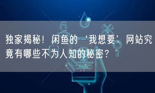 独家揭秘！闲鱼的‘我想要’网站究竟有哪些