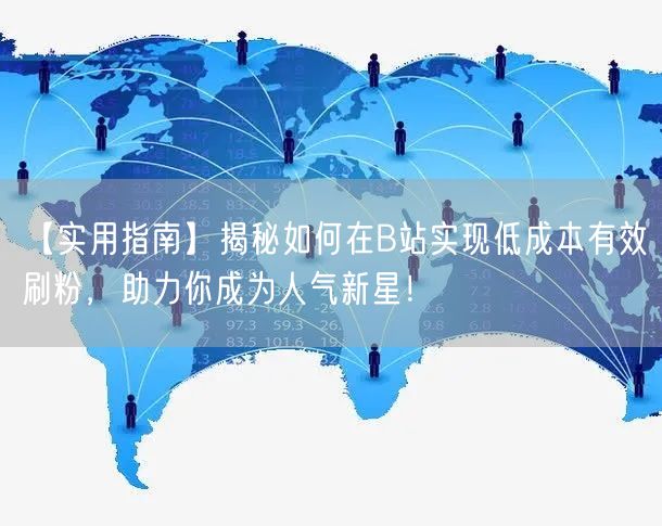 【实用指南】揭秘如何在B站实现低成本有效