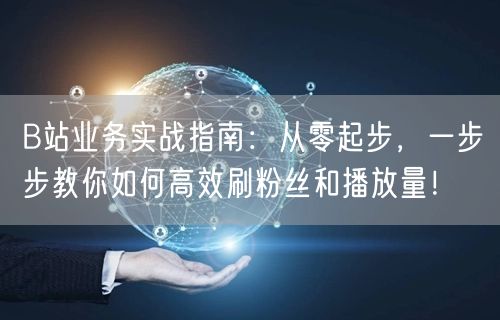 B站业务实战指南：从零起步，一步步教你如何高效刷粉丝和播放量！