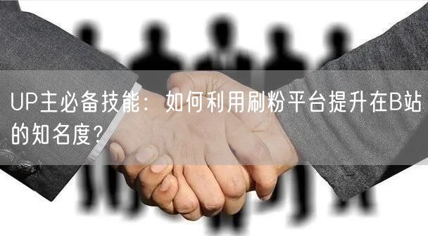 UP主必备技能：如何利用刷粉平台提升在B站的知名度？