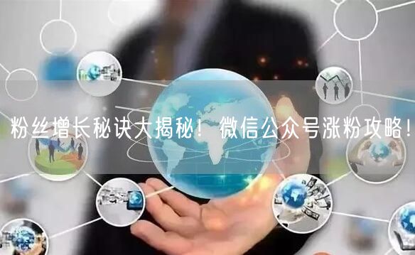 粉丝增长秘诀大揭秘！微信公众号涨粉攻略！